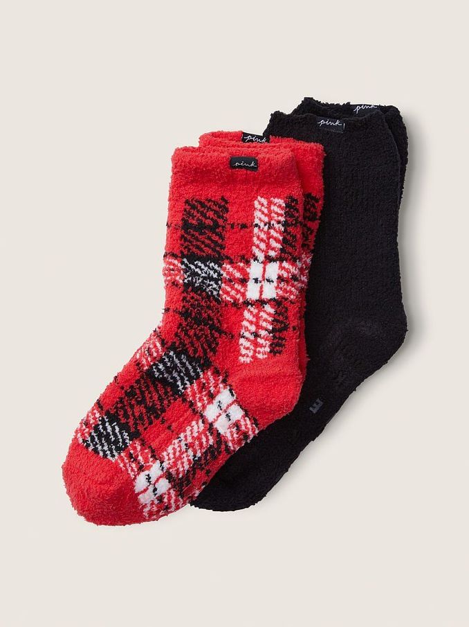 Red/Black Marshmallow Knit Sock Pack (P73584) | €11