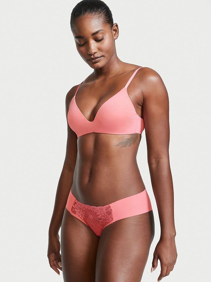 Cocktail Pink Lace No Show Cheeky Knickers (P74839) | €4