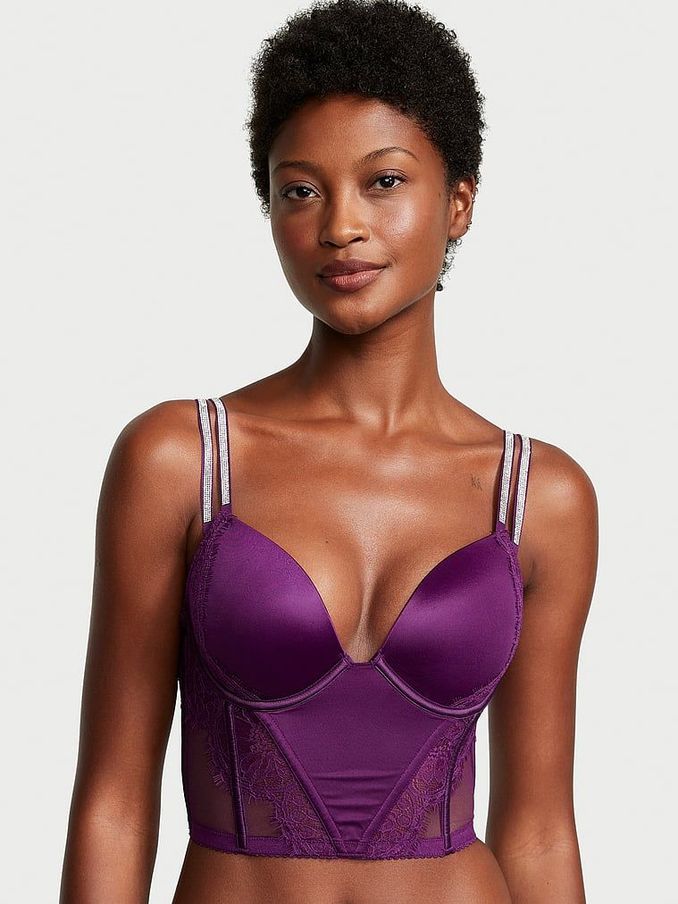 Grape Soda Purple Double Shine Strap Bra Top (P75207) | €34