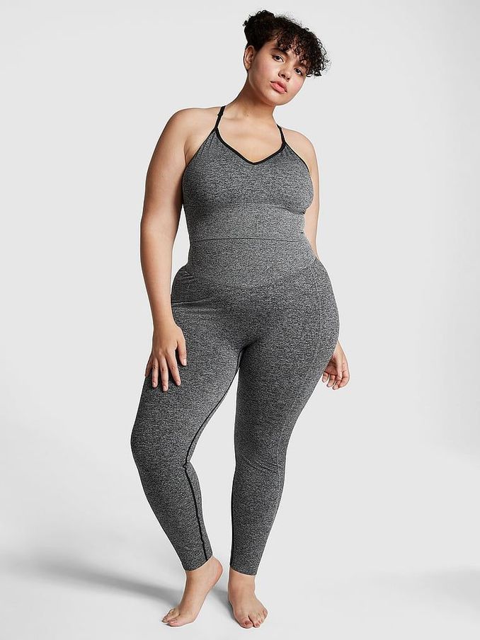 Pure Black Marl Cropped Low Impact Sports Bra (P75211) | €15