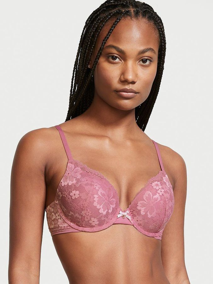 Bordeaux Red Lace Full Cup Push Up Bra (P75421) | €17