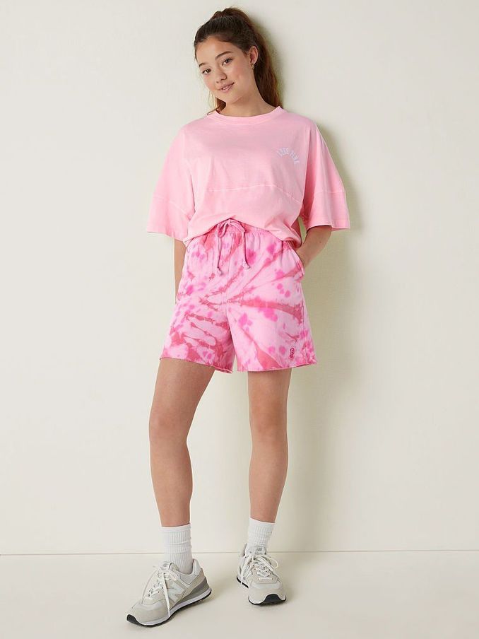 Pink Daisy Spiral Tie Dye Dad Short (P75429) | €11
