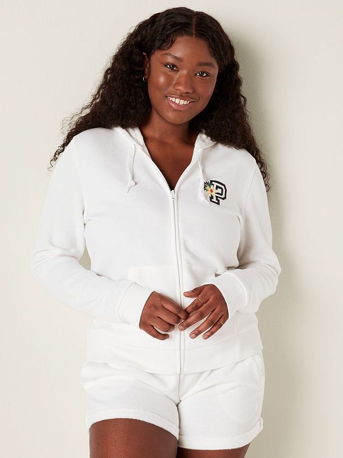 Optic White Tropical Logo Everyday Lounge Perfect FullZip (P75455) | €22