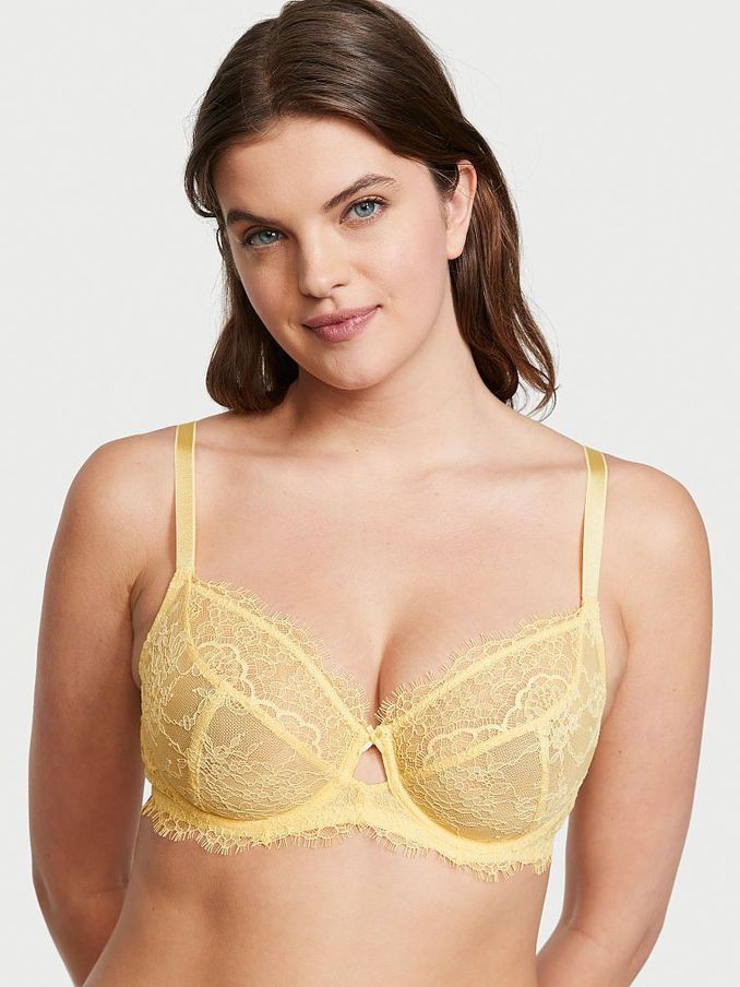 Lemon Yellow Lace Full Cup Unlined Bra (P75590) | €17