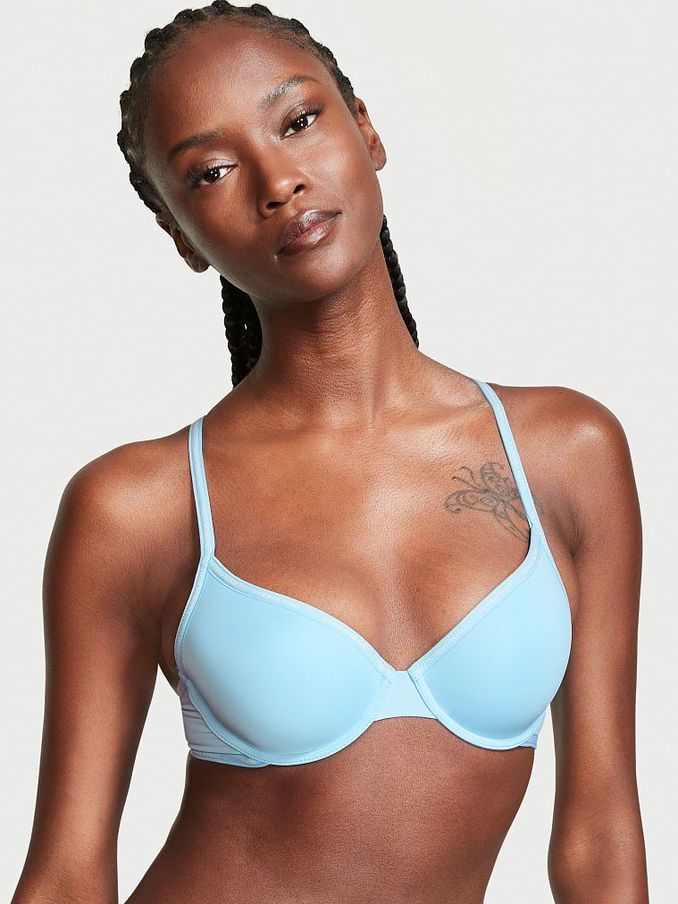 Breaker Blue Smooth Logo Strap Lightly Lined T-Shirt Bra (P75871) | €17