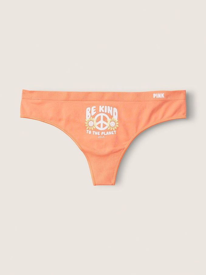 Coral Cream Orange Thong Knickers (P76123) | €4