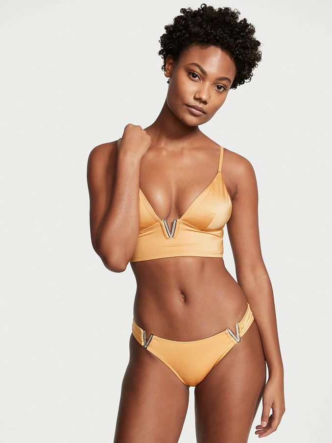 Gold VHardware Swim Bikini Bottom (P77421) | €11