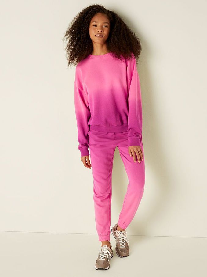 Capri Pink Dip Dye High Waist Campus Jogger (P80176) | €11