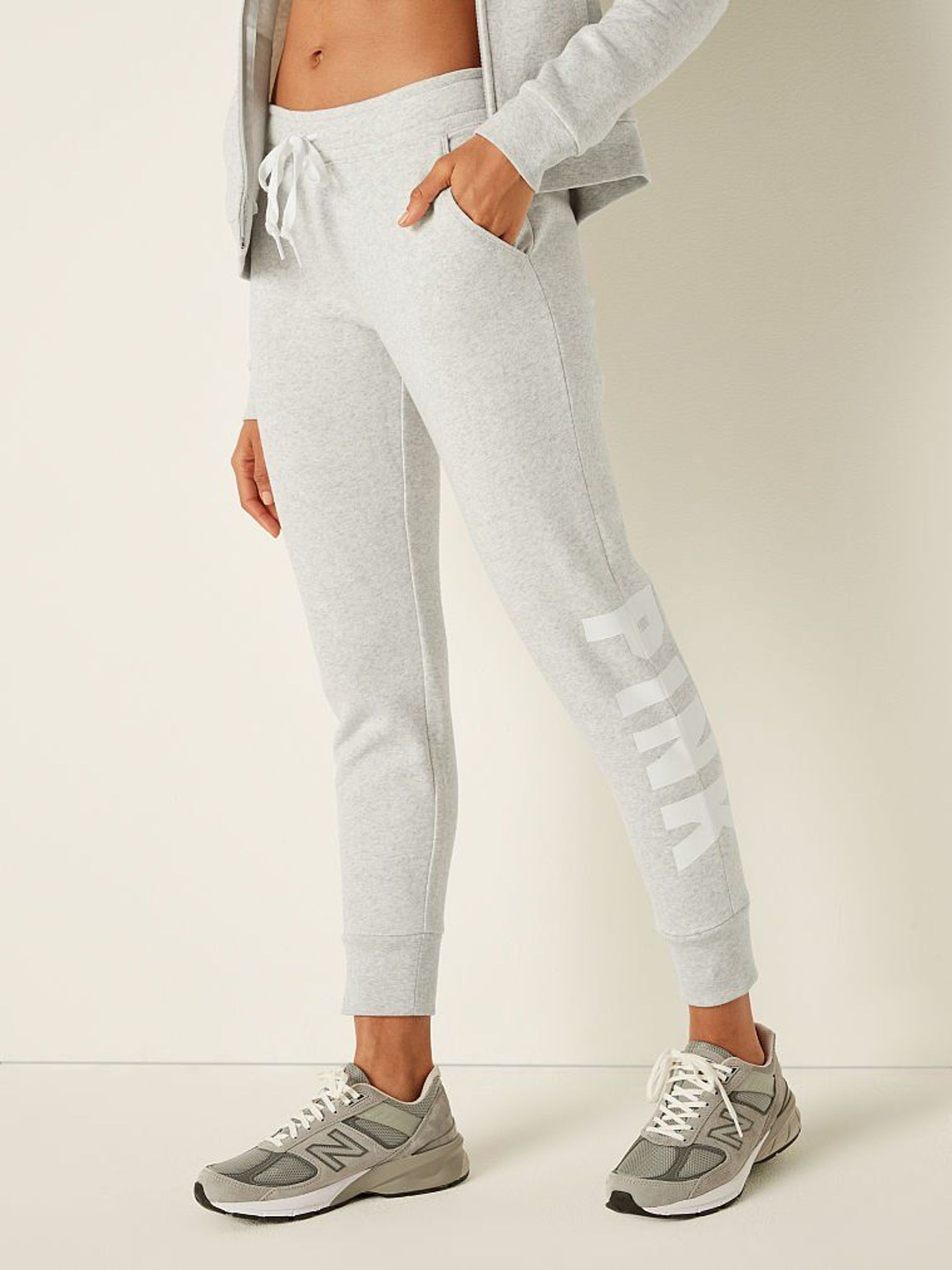 Heather Stone Grey Sans Logo Everyday Lounge Jogger (P80183) | €9 - €21