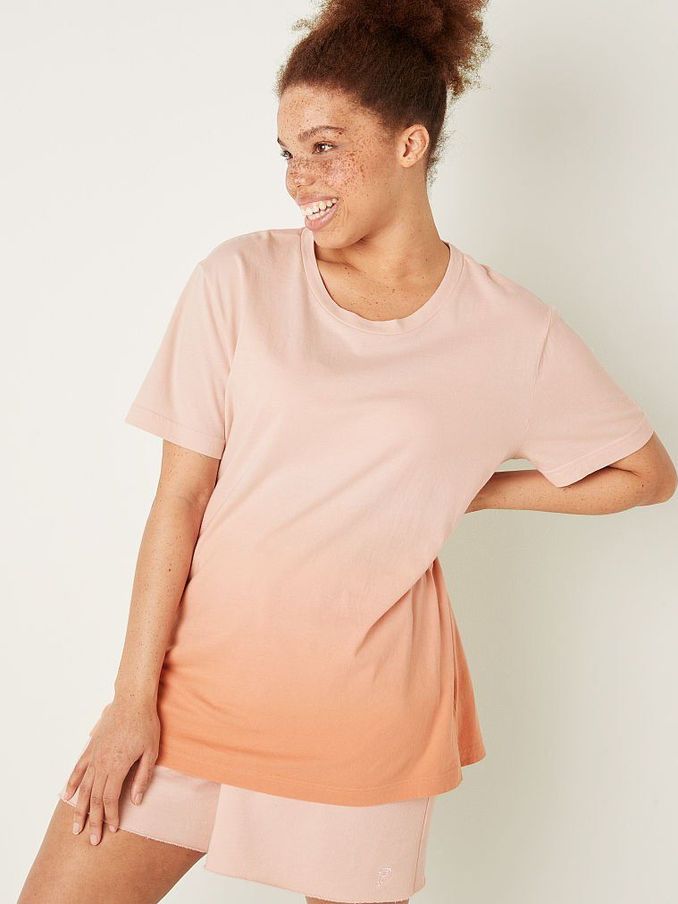 Peach Orange Campus Short Sleeve T-Shirt (P80223) | €11