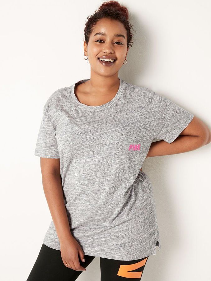 Heather White Tiger Classic Logo Campus Short Sleeve T-Shirt (P80227) | €11