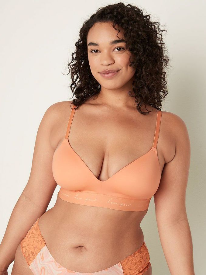 Coral Cream Orange Smooth Lightly Lined Non Wired T-Shirt Bra (P80337) | €11