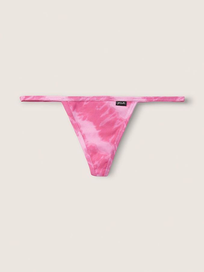 Tie Dye Cupid Pink Cotton G String Knicker (P82698) | €3