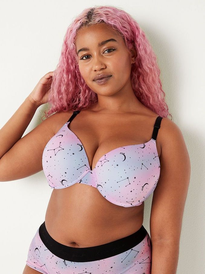 Boardwalk Pink Cloudy Constellation Smooth Push Up T-Shirt Bra (P82819) | €11