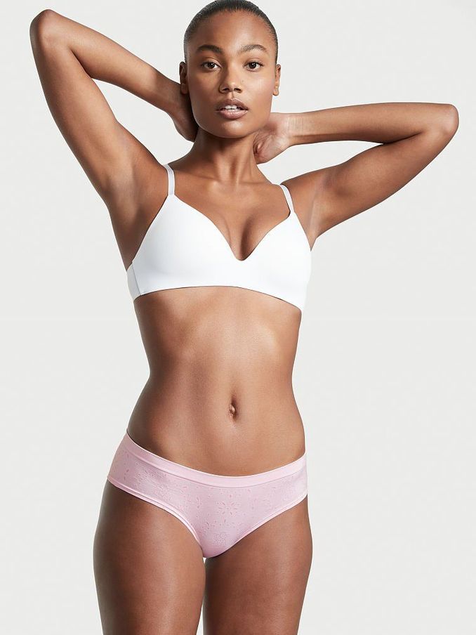 Pink Pointelle Seamless Hipster Knickers (P85304) | €3