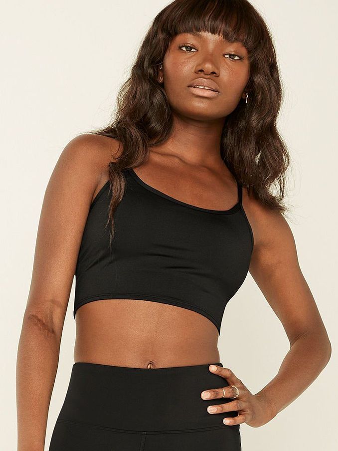 Pure Black Seamless Lightly Lined Low Impact Sports Bra (P86038) | €15