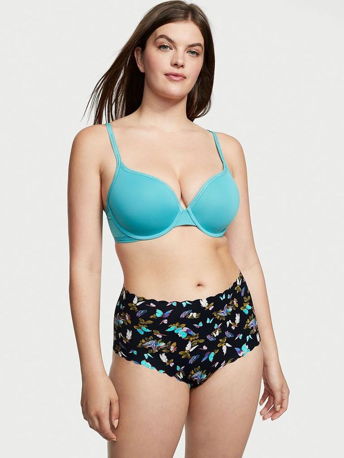 Black Butterflies No Show High Waist Scalloped Knickers (P90876) | €3