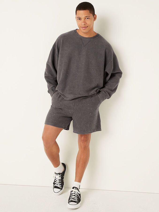 Dark Charcoal Rib Grey Long Sleeve Sweatshirt (P91917) | €15