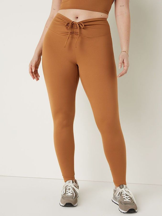 Warm Brown Adjustable Waist Ruched Leggings (P92333) | €22