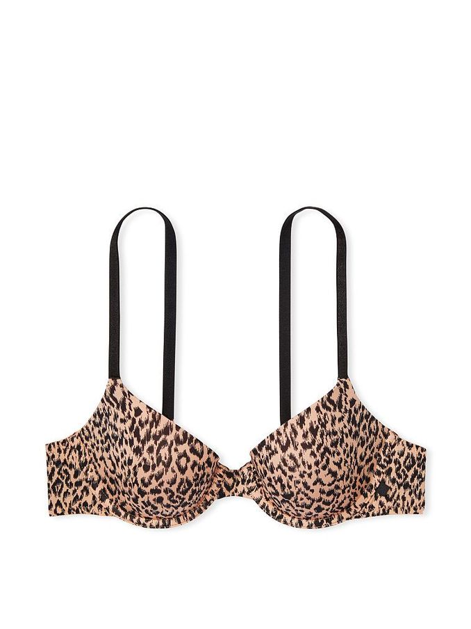 Brown Leopard Print Smooth Lightly Lined Demi Bra (P92725) | €15