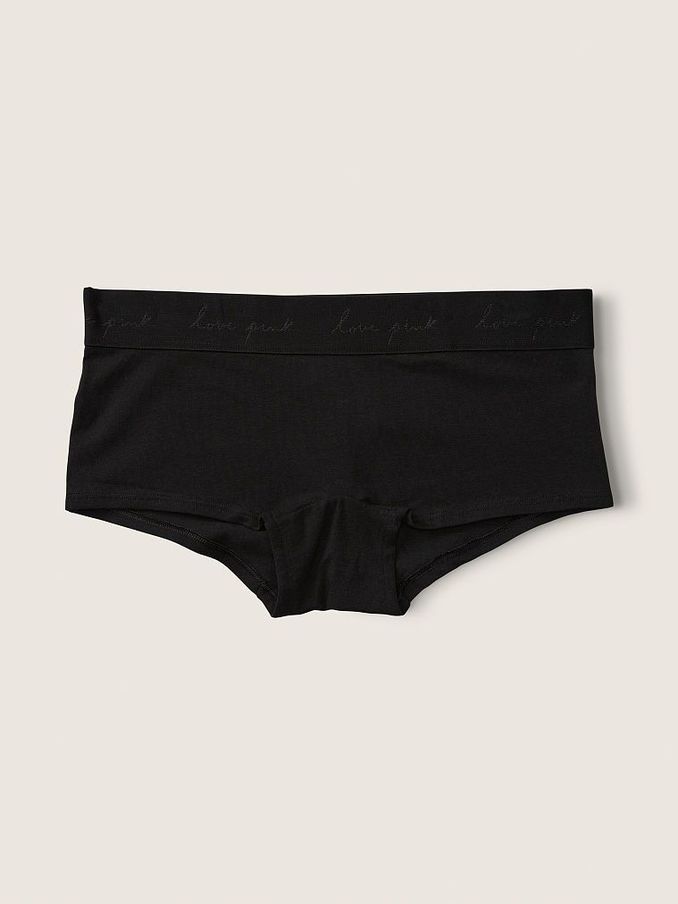 Black Cotton Logo Short Knicker (P95232) | €3