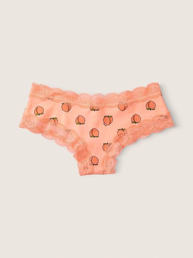 Peach Gelato Peach Cotton Lace Trim Cheekster Underwear (P95298) | €3