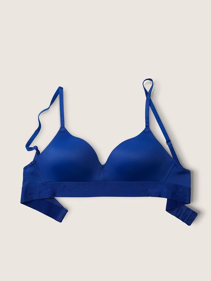 Beaming Blue Smooth Lightly Lined Non Wired T-Shirt Bra (P95326) | €11