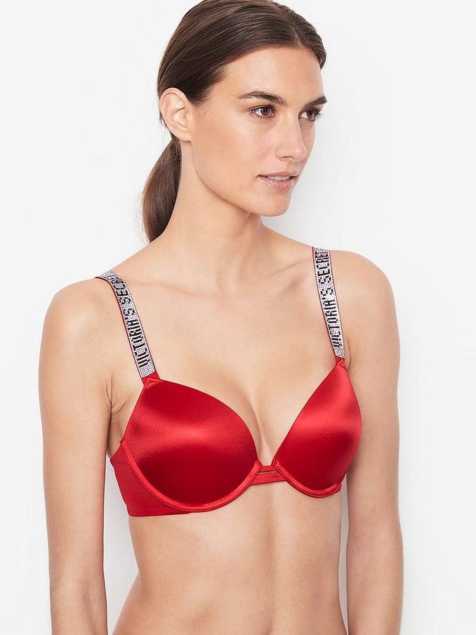 Lipstick Red Push Up Shine Strap Bra (P96295) | €68