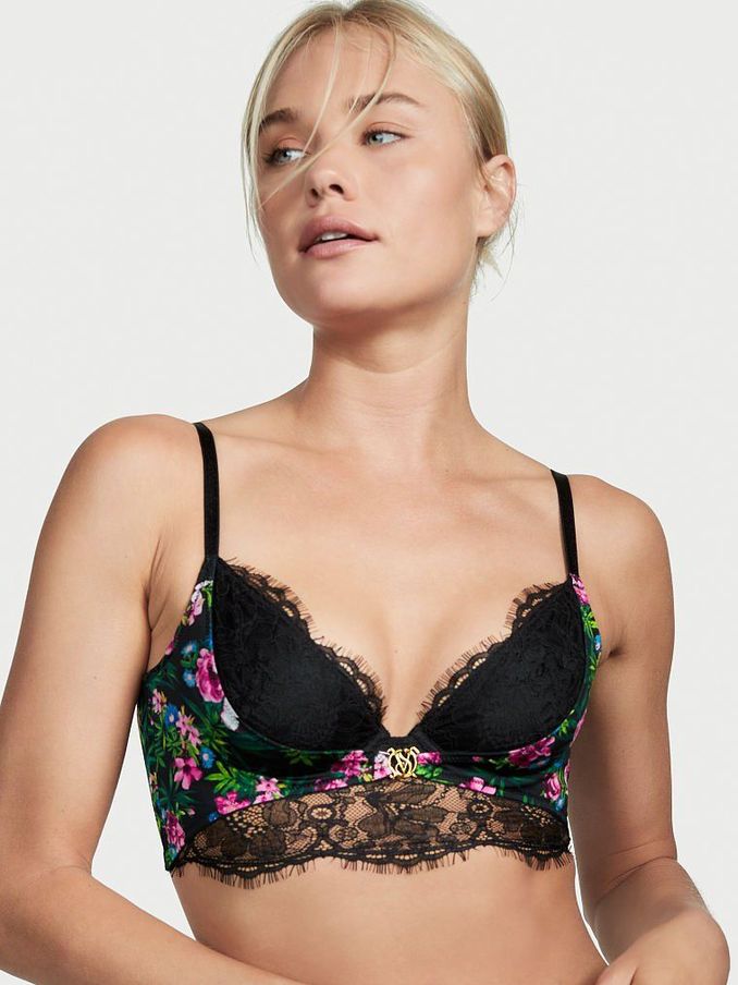 Moonlit Garden Print Black So Obsessed Unlined Corset Top (P96306) | €17