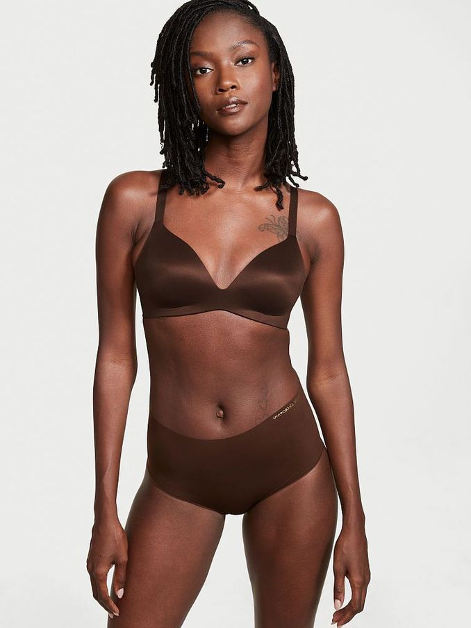 Dark Brown Smooth Lightly Lined Plunge Non Wired Bra (Q02735) | €17