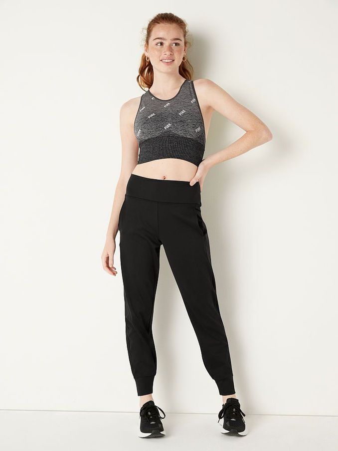 Pure Black Ultimate Super Soft High Waist Full Length Relaxed Jogger (Q03545) | €20