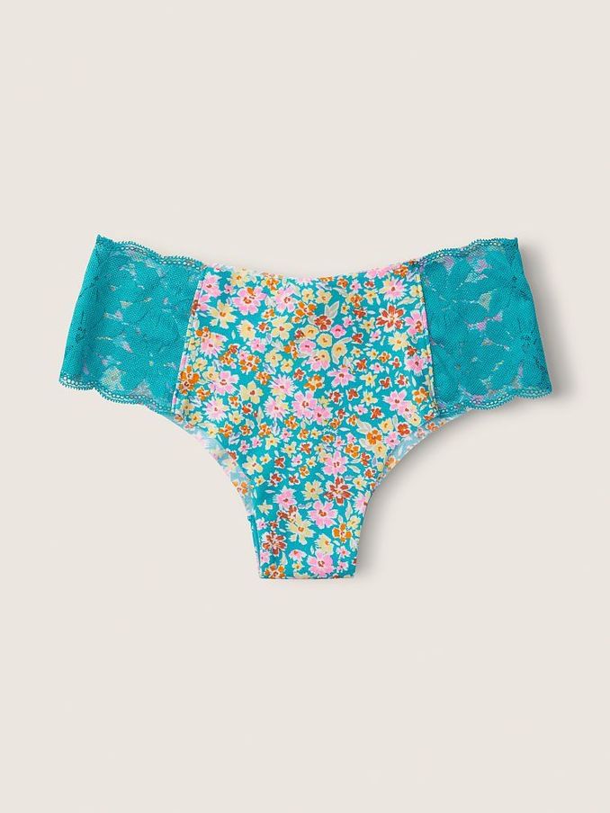 Teal Blue NoShow Lace Trim Knickers (Q06583) | €4