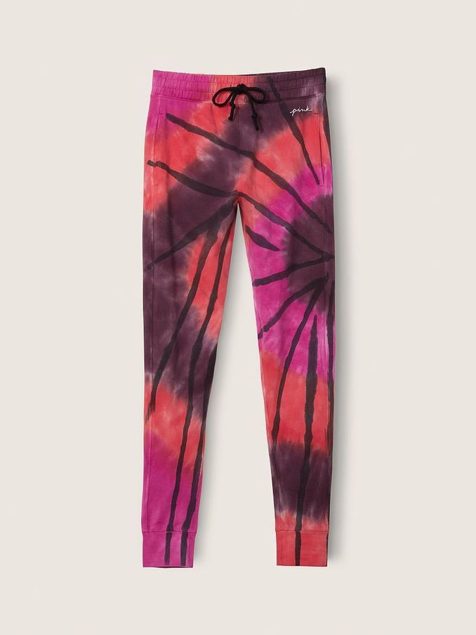 Supernova Tie Dye Cotton High Waist Full Length Campus Jogger (Q07957) | €20