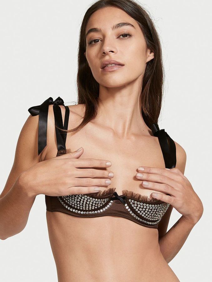 Espresso Quarter Cup Balconette Bra (Q08065) | €27