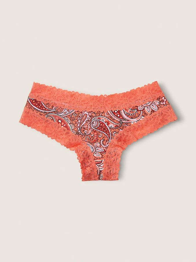Bright Melon Paisley Lace Trim Cheekster (Q09162) | €4