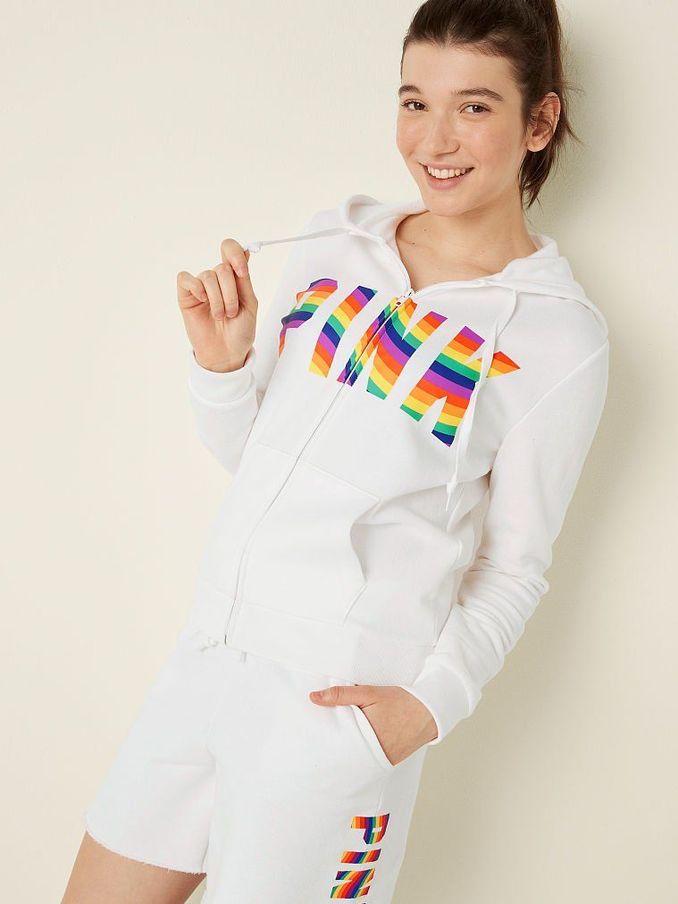 Optic White Pride Classic Logo Everyday Lounge Perfect FullZip (Q09320) | €11