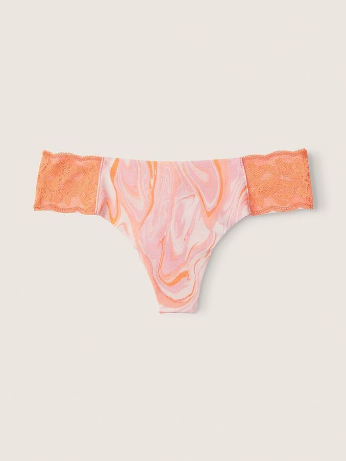 Peach Pink No Show Thong Knickers (Q09352) | €3