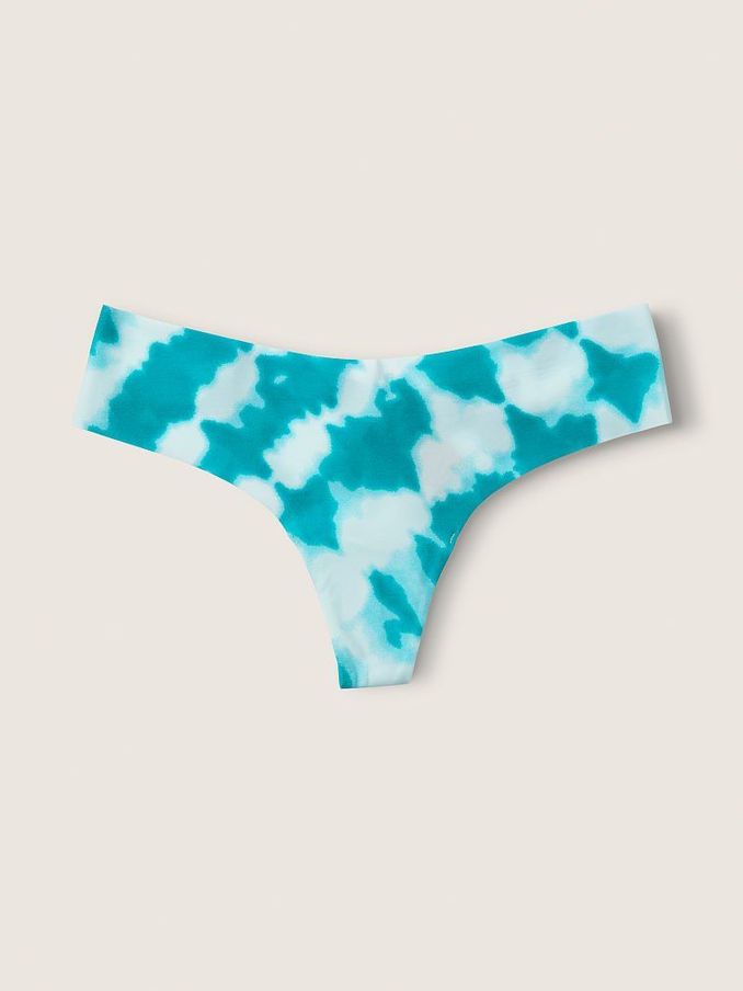 Tie Dye Glass Blue No Show Thong Knickers (Q10012) | €4