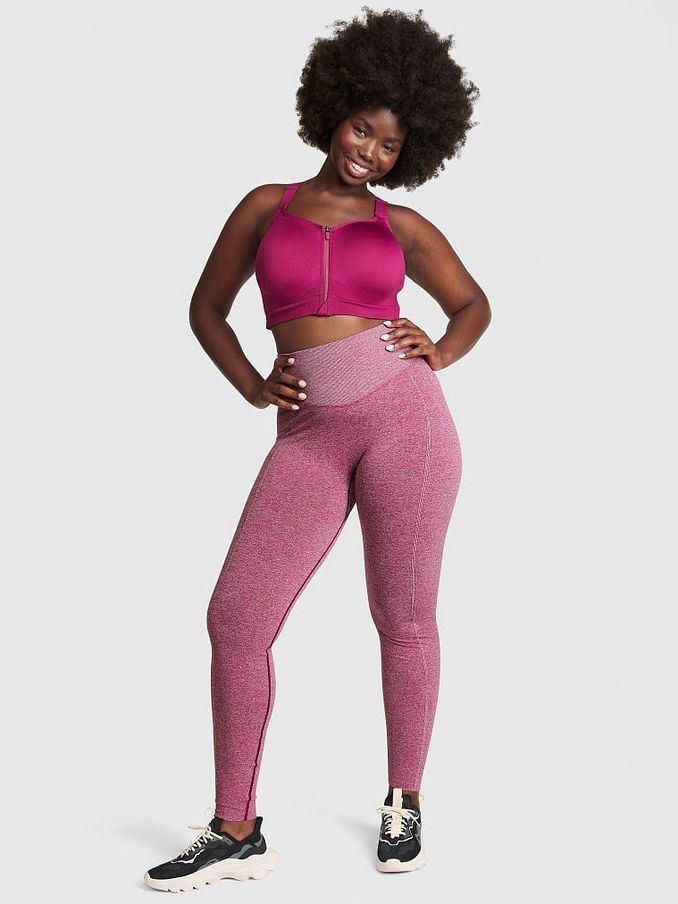 Vivid Magenta Pink Marl Logo Legging (Q10349) | €18