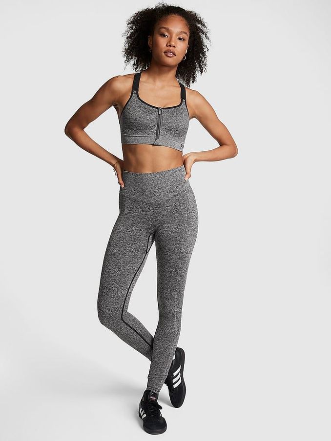 Pure Black Marl Logo Legging (Q10415) | €25