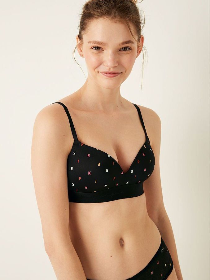 Black Smooth Non Wired Push Up T-Shirt Bra (Q10796) | €11