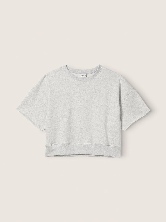 Short Sleeve Crop Crew Sweatshirt (Q11522) | €11
