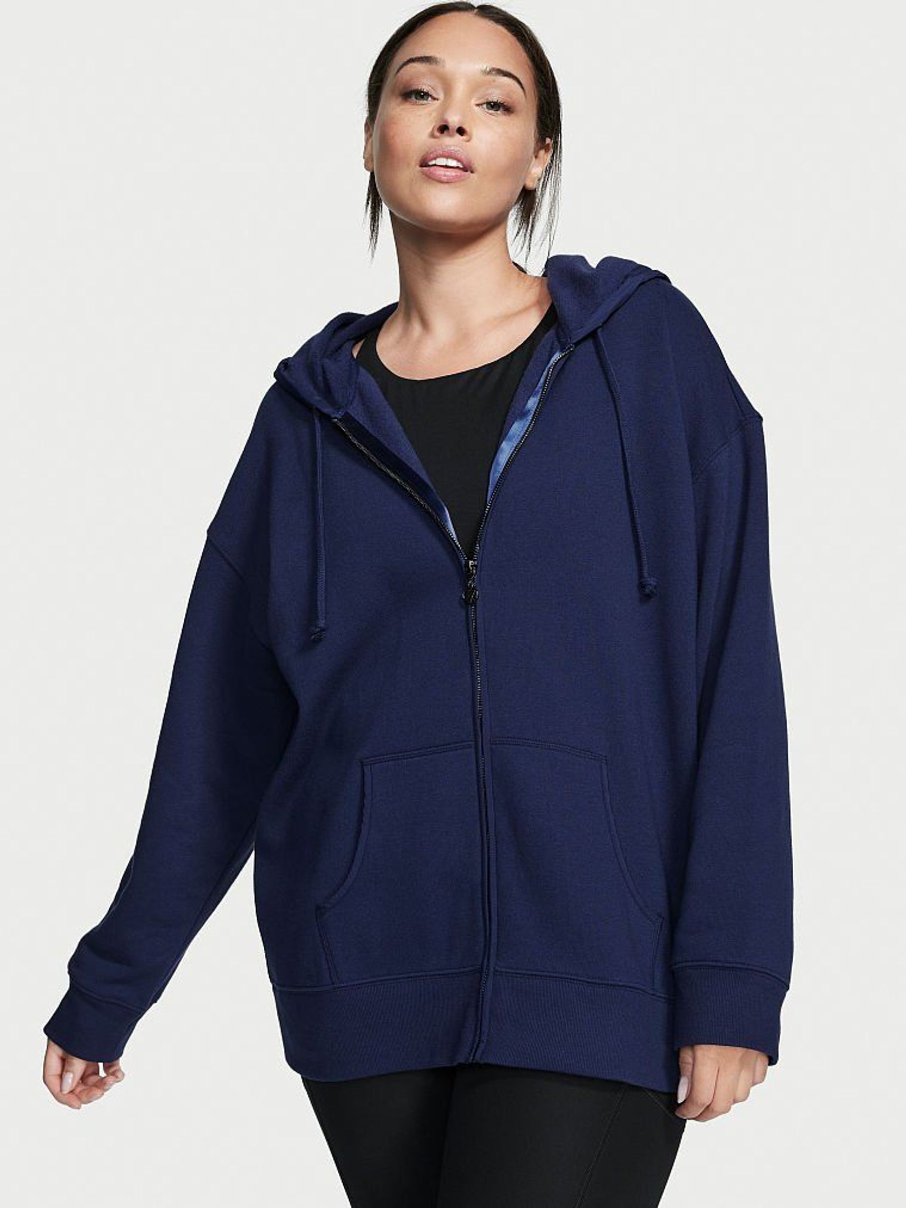 Ensign Navy Blue Cotton Fleece FullZip Hoodie (Q13901) | €17