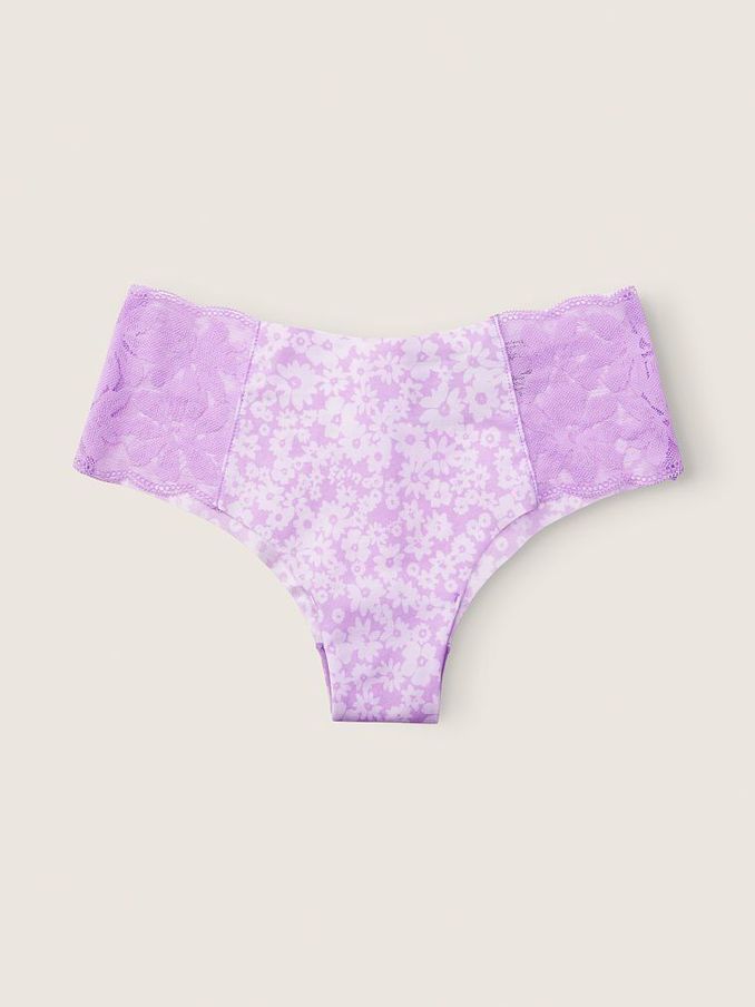 Purple Petal Floral No Show Cheeky Knickers (Q13928) | €3