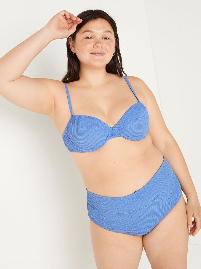 Blue Dawn Crinkle Push Up Swim Top (Q15058) | €4