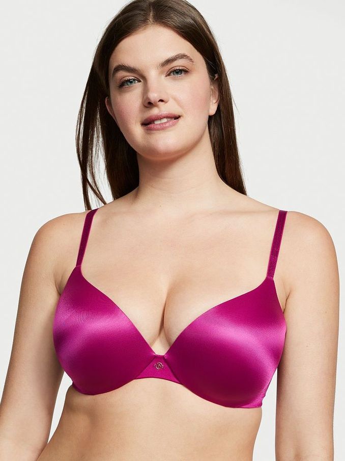 Raspberry Cooler Purple Smooth Plunge Push Up Bra (Q15130) | €22
