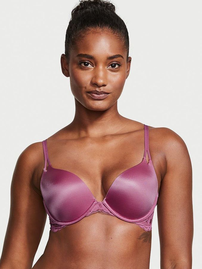 Romance Purple Smooth Plunge Push Up Bra (Q15137) | €17