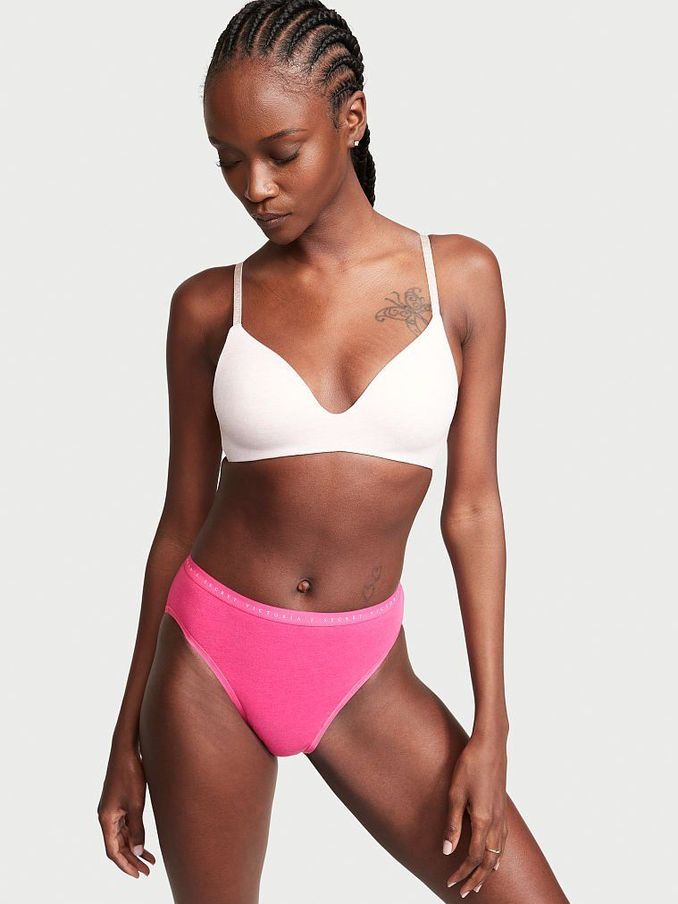 Pink Fever Stretch Cotton Highleg Brief Knickers (Q16322) | €4
