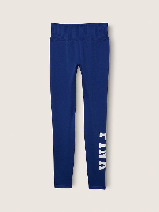 Beaming Blue With Logo Seamless High Waist Leggings (Q16458) | €11