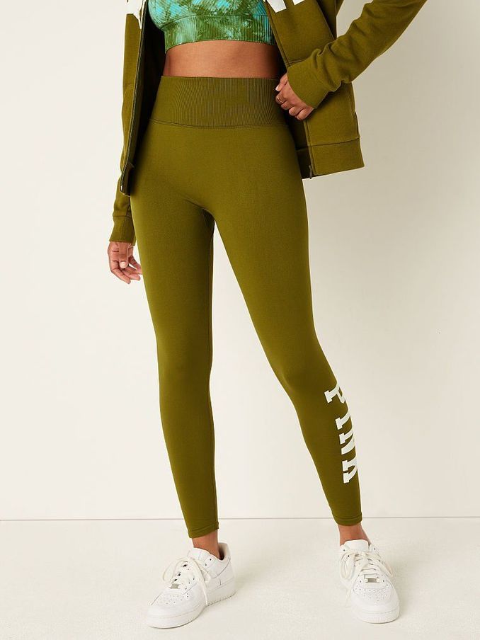 Hazel Green Seamless High Waist Full Length Legging (Q16459) | €20